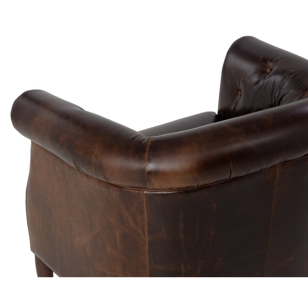 Marjorie Lounge Chair - Chocolate Leather