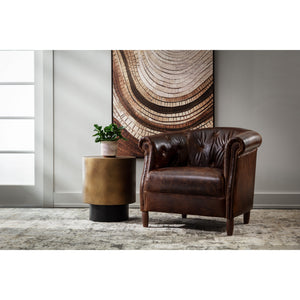 Marjorie Lounge Chair - Chocolate Leather