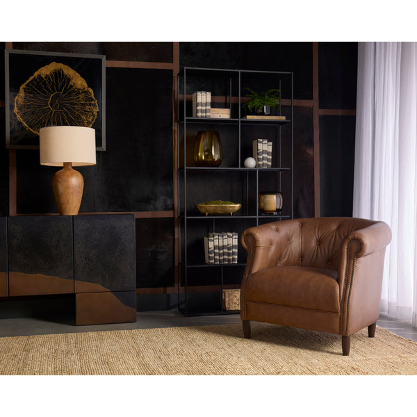 Marjorie Lounge Chair - Cognac Leather