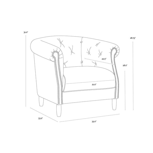 Marjorie Lounge Chair - Cognac Leather