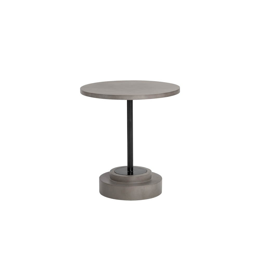 Marlowe Bistro Table - Antique Brass - White - 27.5"