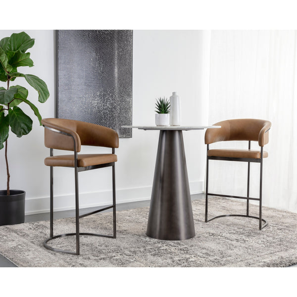Marris Barstool - Gunmetal - Milliken Cognac