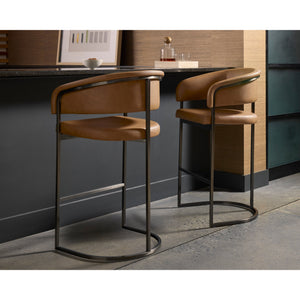 Marris Barstool - Gunmetal - Milliken Cognac