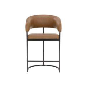 Marris Counter Stool - Gunmetal - Milliken Cognac