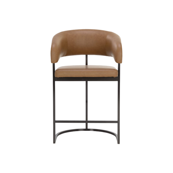 Marris Counter Stool - Gunmetal - Milliken Cognac