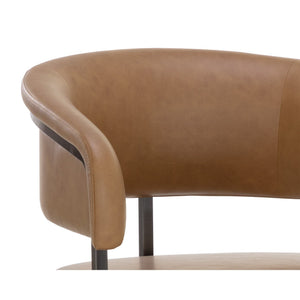 Marris Counter Stool - Gunmetal - Milliken Cognac