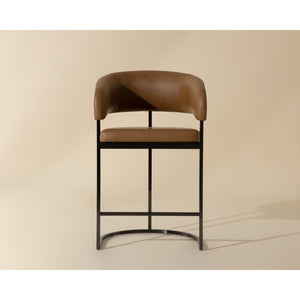 Marris Counter Stool - Gunmetal - Milliken Cognac