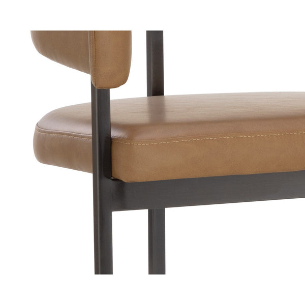 Marris Counter Stool - Gunmetal - Milliken Cognac