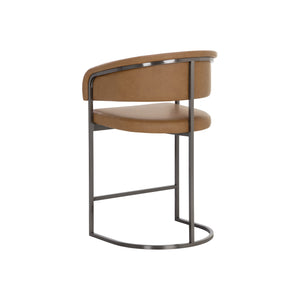 Marris Counter Stool - Gunmetal - Milliken Cognac