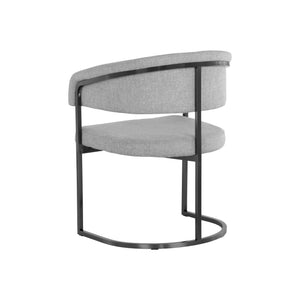 Marris Dining Armchair - Gunmetal - Belfast Heather Grey