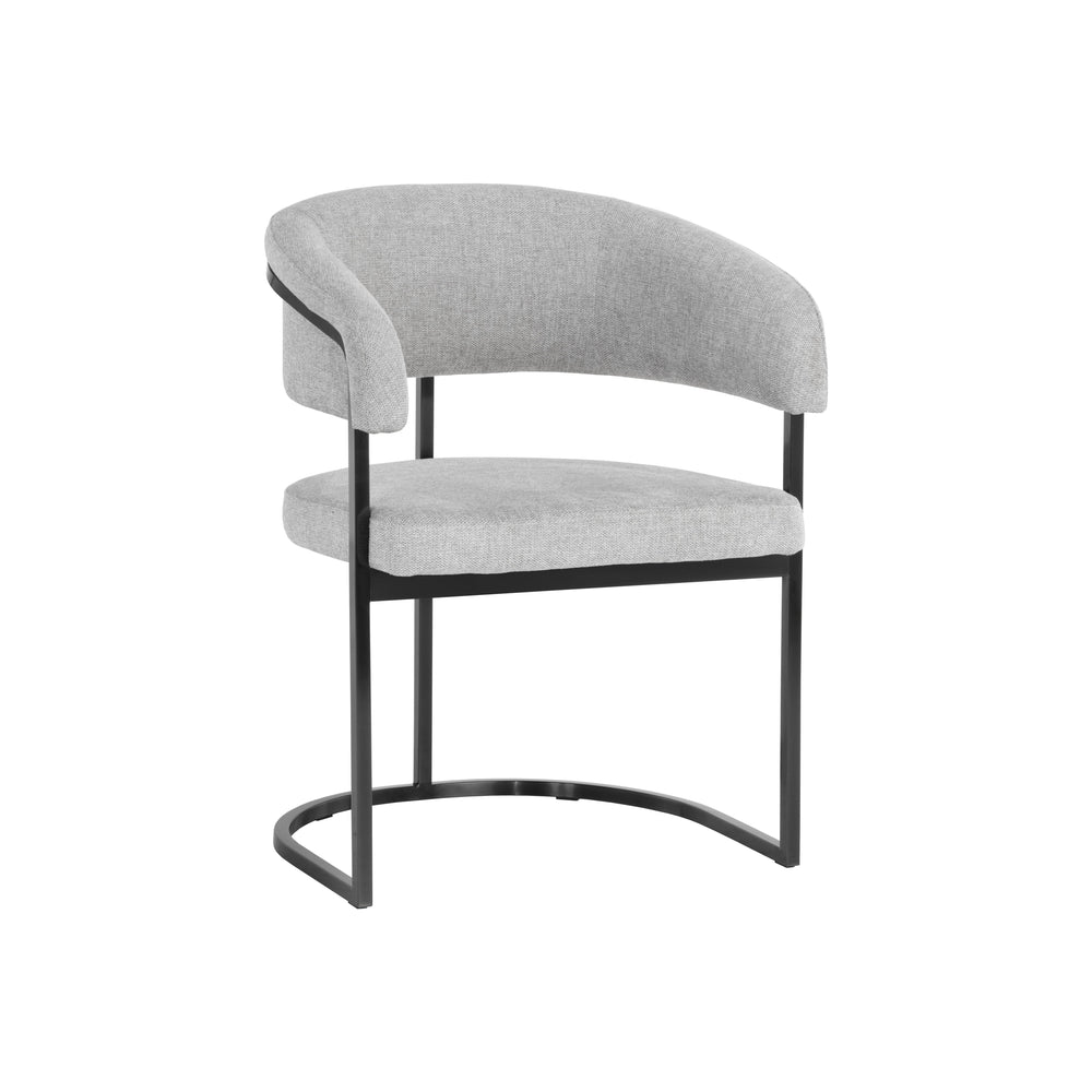 Marris Dining Armchair - Gunmetal - Belfast Heather Grey