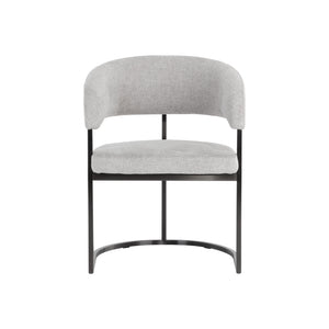 Marris Dining Armchair - Gunmetal - Belfast Heather Grey