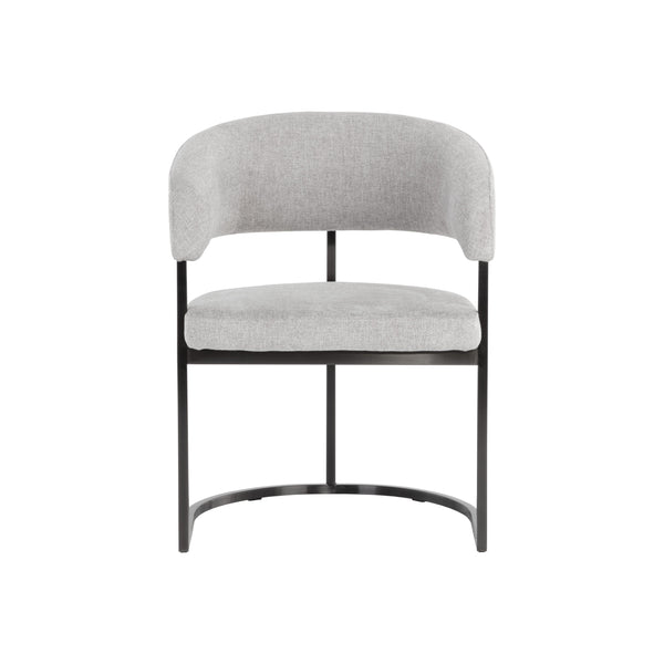 Marris Dining Armchair - Gunmetal - Belfast Heather Grey