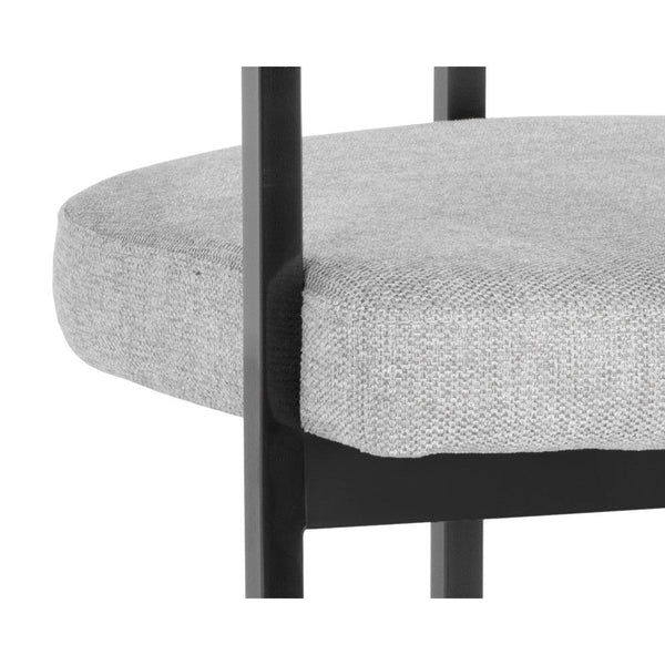 Marris Dining Armchair - Gunmetal - Belfast Heather Grey