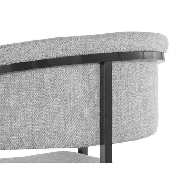 Marris Dining Armchair - Gunmetal - Belfast Heather Grey