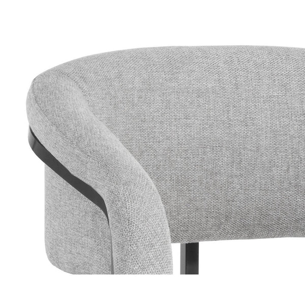 Marris Dining Armchair - Gunmetal - Belfast Heather Grey