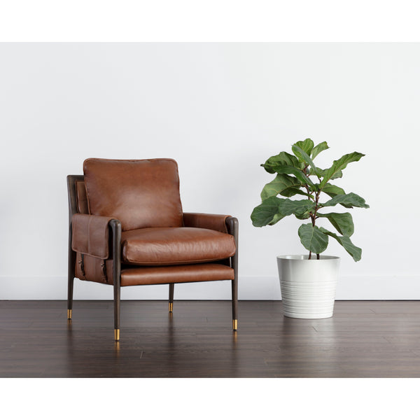 Mauti Armchair - Brown - Shalimar Tobacco Leather