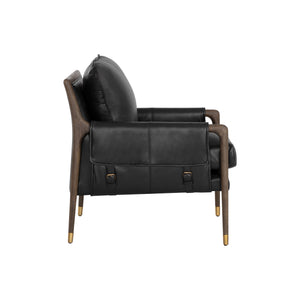 Mauti Armchair - Distressed Brown - Cortina Black Leather