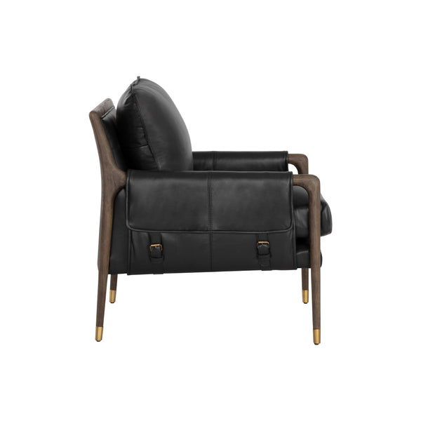 Mauti Armchair - Distressed Brown - Cortina Black Leather