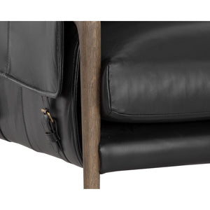 Mauti Armchair - Distressed Brown - Cortina Black Leather