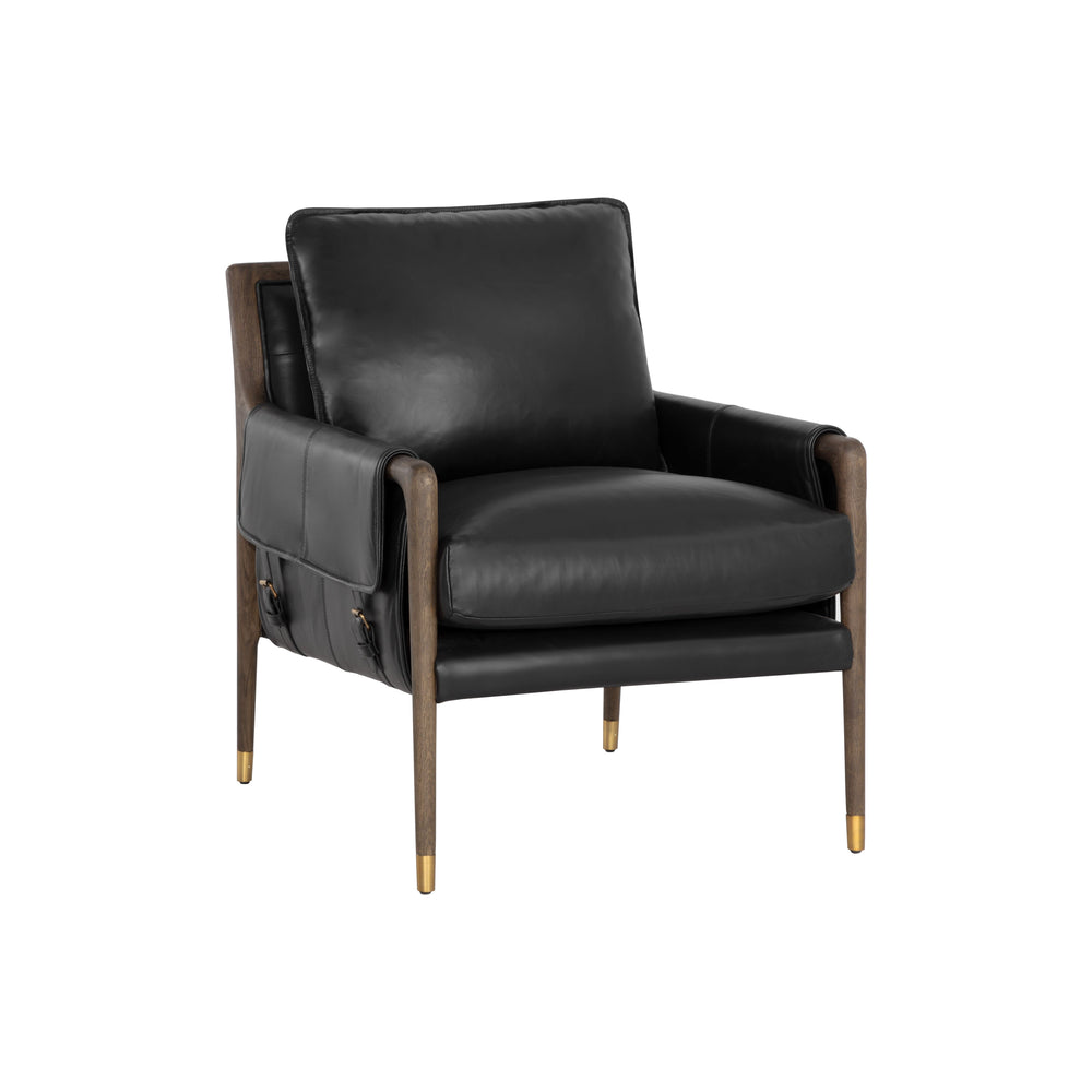 Mauti Armchair - Distressed Brown - Cortina Black Leather
