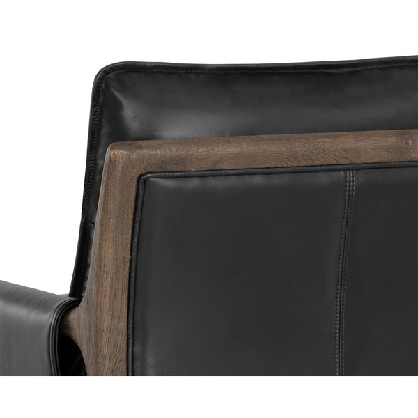 Mauti Armchair - Distressed Brown - Cortina Black Leather