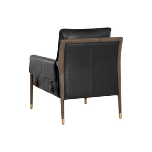 Mauti Armchair - Distressed Brown - Cortina Black Leather