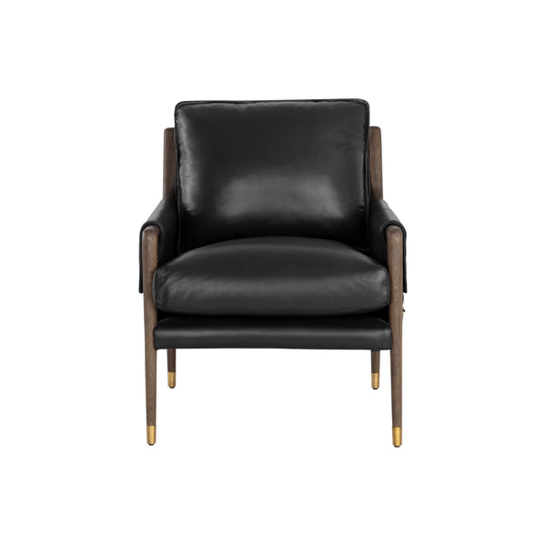 Mauti Armchair - Distressed Brown - Cortina Black Leather
