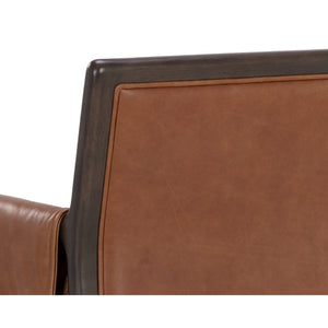 Mauti Dining Armchair - Brown - Shalimar Tobacco Leather