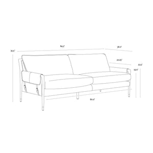 Mauti Sofa - Brown - Vault Fog / Bravo Cognac