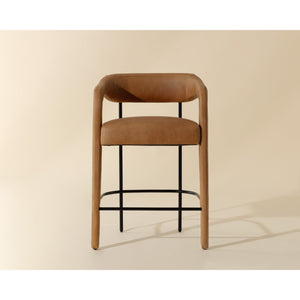 Mavia Counter Stool - Ludlow Sesame Leather