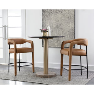 Mavia Counter Stool - Ludlow Sesame Leather