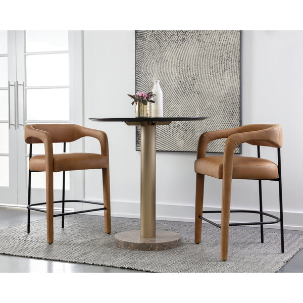 Mavia Counter Stool - Ludlow Sesame Leather