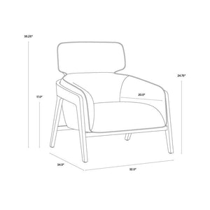 Maximus Lounge Chair - Metropolis Blue