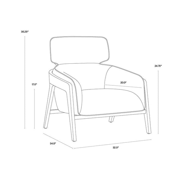 Maximus Lounge Chair - Metropolis Blue