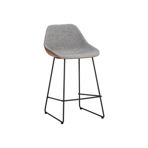Mccoy Counter Stool - November Grey / Cinnamon Brown