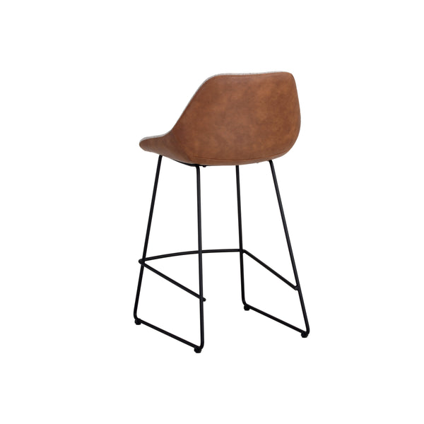 Mccoy Counter Stool - November Grey / Cinnamon Brown