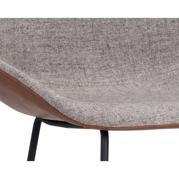 Mccoy Counter Stool - November Grey / Cinnamon Brown