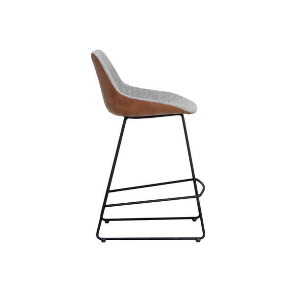 Mccoy Counter Stool - November Grey / Cinnamon Brown