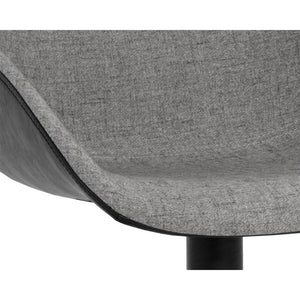 Mccoy Swivel Dining Chair - November Grey / Nightfall Black