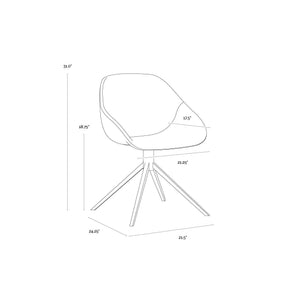 Mccoy Swivel Dining Chair - November Grey / Nightfall Black