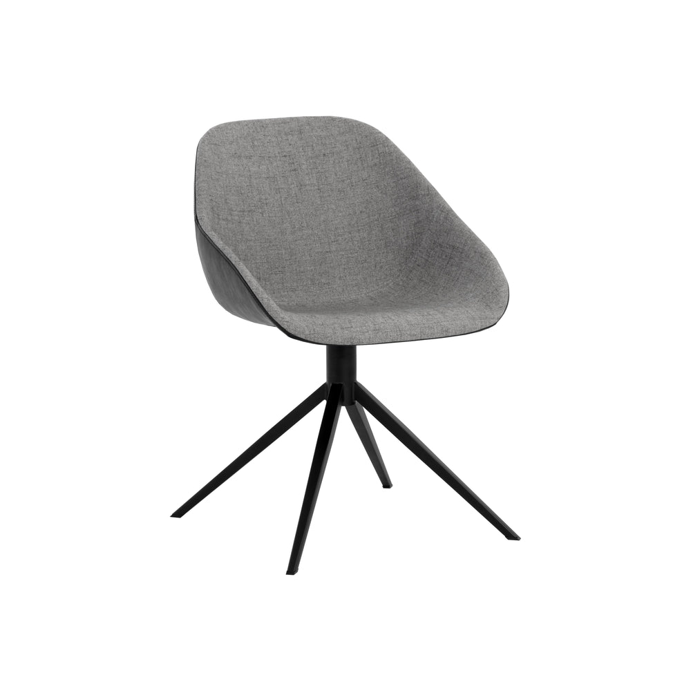 Mccoy Swivel Dining Chair - November Grey / Nightfall Black