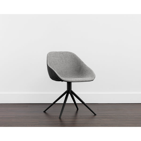 Mccoy Swivel Dining Chair - November Grey / Nightfall Black
