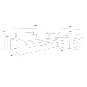 Merrick Sofa Chaise Raf - Ernst Silverstone
