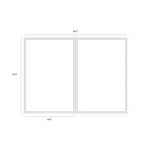 Miami Vice (Set Of 2) - 40" X 60" - Charcoal Floater Frame