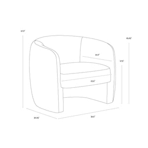 Mircea Lounge Chair - Bergen Ivory
