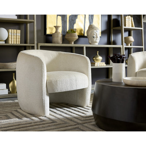 Mircea Lounge Chair - Bergen Ivory