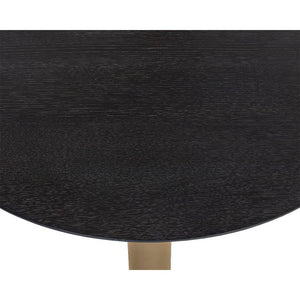 Monaco Bar Table - Gold - Grey Marble / Charcoal Grey