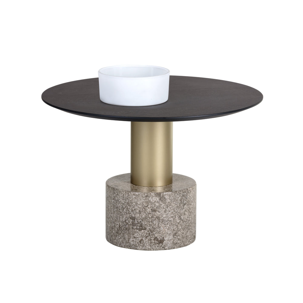 Monaco Coffee Table - Gold - Grey Marble / Charcoal Grey