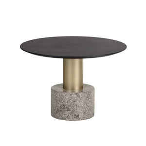 Monaco Coffee Table - Gold - Grey Marble / Charcoal Grey